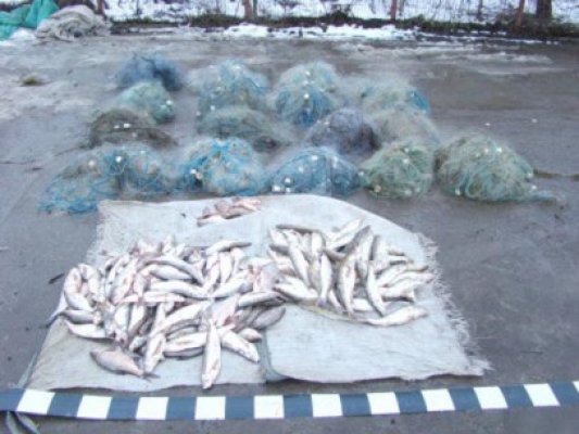 Poliţiştii au confiscate plase monofilament peşte de la braconieri